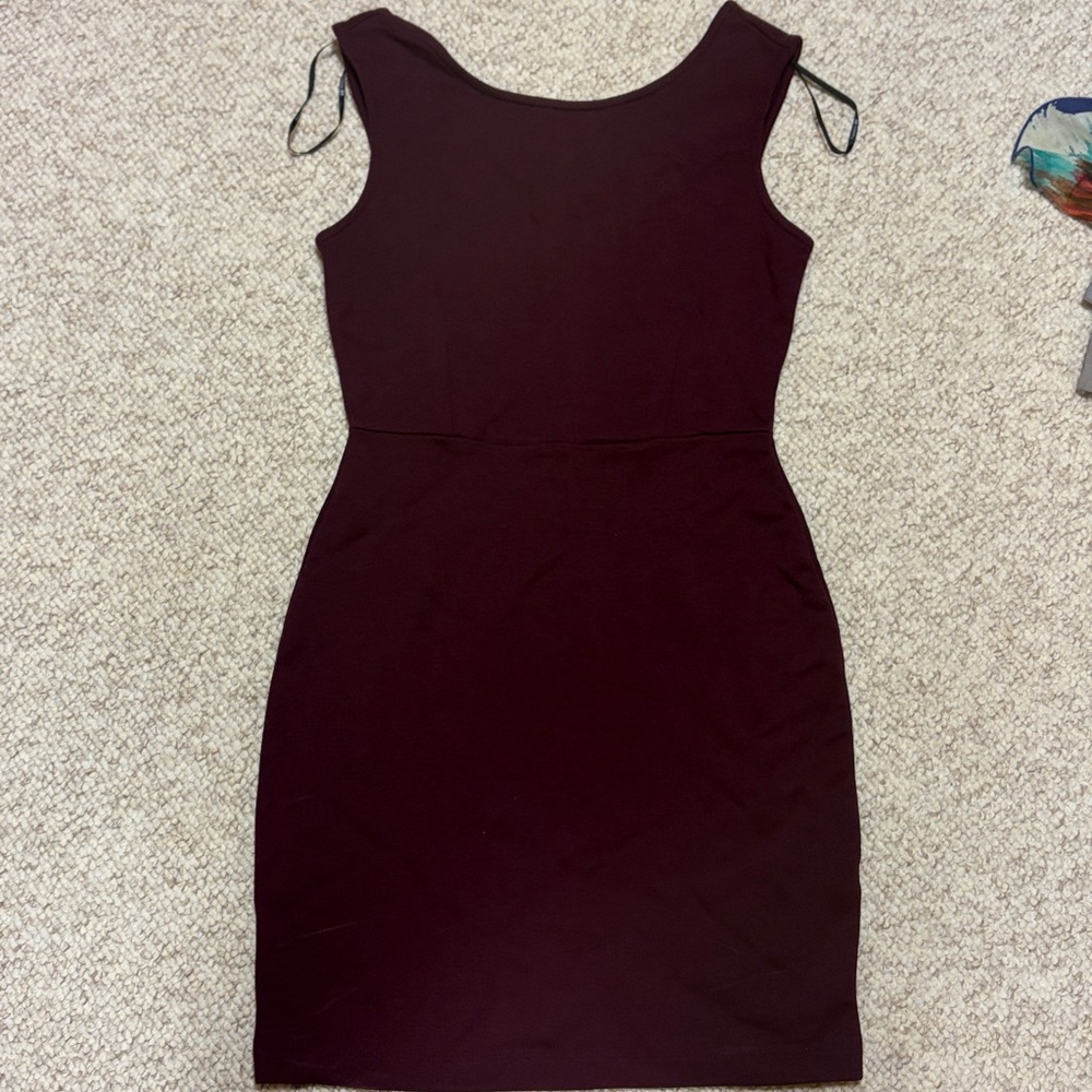 Forever 21 Sleeveless Wine Midi Bodycon Dress